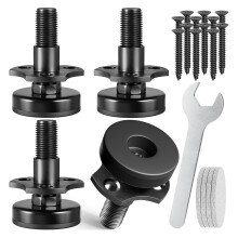 Piedini di Livellamento Regolabili, Kit con Dado A T Filettato da 3/8 Pollici-16 Livellatori per Mobili Piedini da Tavolo, Livellatori per Gambe per