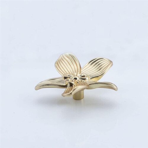 12Pcs Gold Flower Drawer Knobs Petal Kitchen Cabinet Knobs Dresser Knobs Furniture Cupboard Drawer Pulls Handles 2