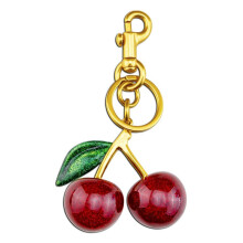 Kersen Sleutelhanger Kersen Tas Bedels Portemonnee Bedels voor Handtassen Leuke Kersen Accessoires Cadeaus voor Vrouwen Portemonnee Bedels