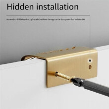 Brass Medicine Cabinet Solid Invisible Handle Wardrobe Cabinet Furniture Modern Simple Hidden Door Handle 8847-96