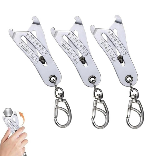 Scomeri Nut Sizer, Thread Size Verification Tool, Scomeri Portable Thread Size Checker Keychain 1
