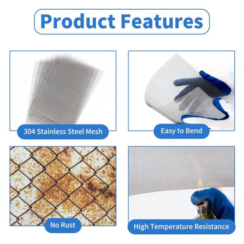 6 Pcs Wire Mesh Screen, 20 Mesh Stainless Steel Mesh,for DIY Projects, Cage, Vent, Garden,Window Screen,Filter Mesh,Etc 1