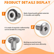 100 Peças M6 Ultra-Thin Hexagonal Large Flat Screw Thread Length 10mm para Móveis Móveis de Madeira