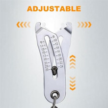 Scomeri Nut Sizer, Thread Size Verification Tool, Scomeri Portable Thread Size Checker Keychain