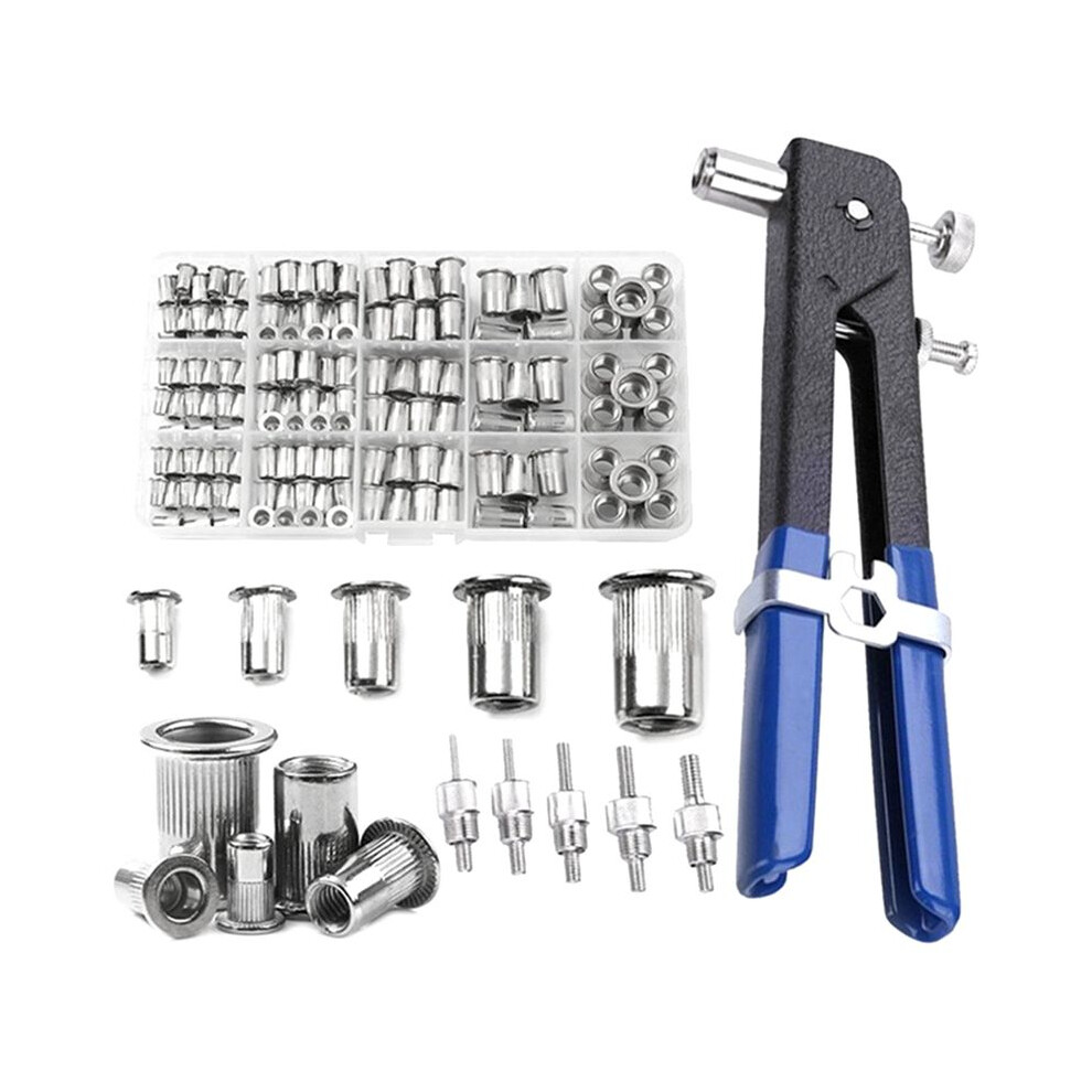 150Pcs Rivet Nuts Plier Mandrel Kit M3/M4/M5/M6/M8 Nut Rivet Mandrels Repairtool Nut Rivet Plier Set With Pliers 4711174991938