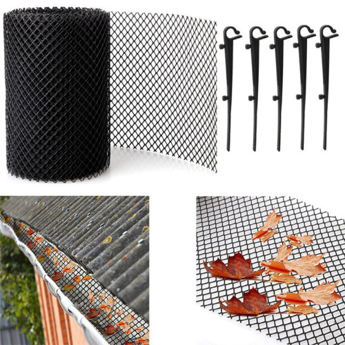 Mesh Gutter Guard Leaf Protection Mat Guttering Block Leaves Prevent Clogging Garden Protection Net 1