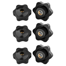 10Pack Plum-Blossom Hand Tightening Rubber- Nuts Black Thumb Nuts Star Mechanical Thumb Nuts M8