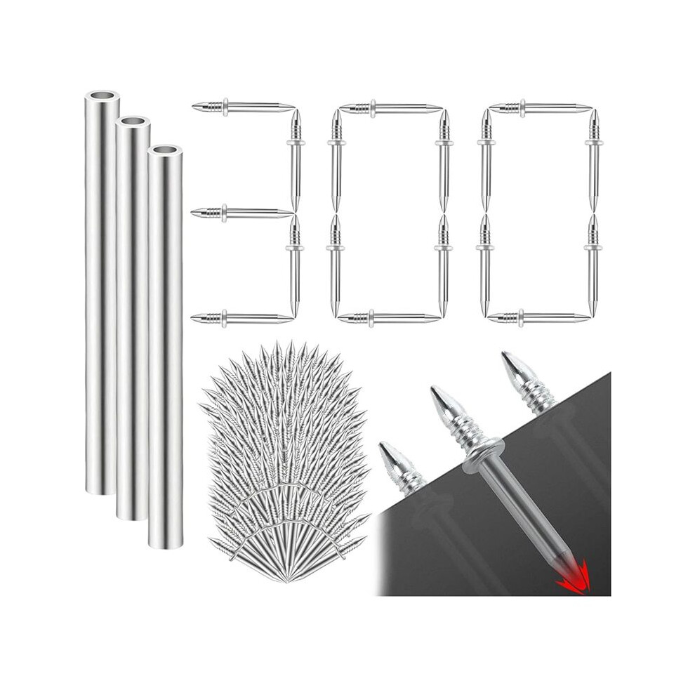 300Pcs Hardware Carbon Steel Nails For Seamless Installation,Double- Skirting Thread Seamless Nail,Skirting Marking 6034004532117