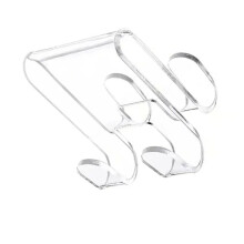 2Pcs Acrylic Glass Door Hanger Attachments Secure Towel and Clothing Hangings Hook