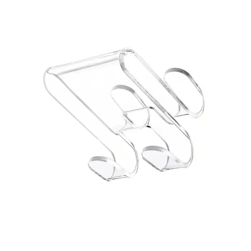 2Pcs Acrylic Glass Door Hanger Attachments Secure Towel And Clothing Hangings Hook Tauoh