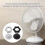 4Pcs White/Black Nut Floor Fan Base Fixing Nut ABS Texture Base Fasteners Suitable for Home and Office Use 6
