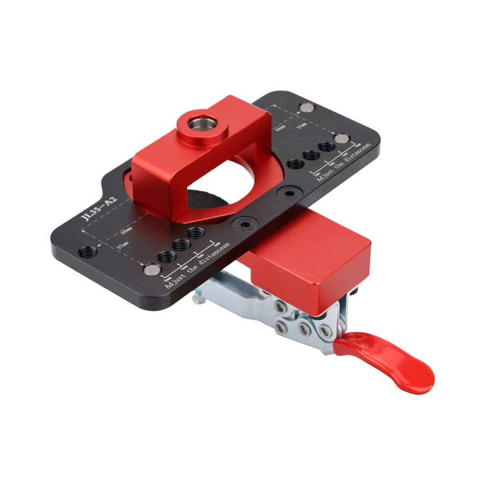 Woodworking 35Mm Hinge Hole Opener Cabinet Door Aircraft Hinge Positioner Auxiliary Tool Hole Distance Adjustable 6032995347369