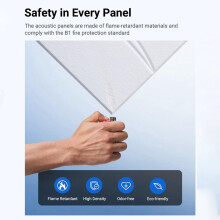 12 Pack Soundproof Wall Panels, 12x12x0.4Inch Self-Adhesive Sound Proof Panels for Home, Recording Studio, Office