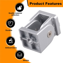 Connecteur de Joint Pivotant Flexible en Alliage de Zinc Moulé Sous Pression pour Profilé en Aluminium Série 4040