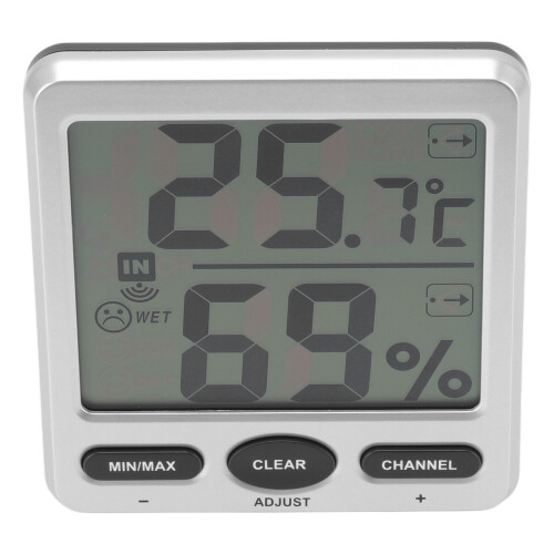 Large Screen Room Thermometer with Humidity Sensor, 24H Record & Comfort Level Indicator