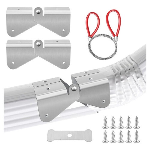 Gutter Downspout Hinges,1 Pair/2 Pcs Gutter Extension Hinge,Down Spout Drain Extension Hinge,for Square Rectangle Gutter