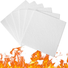 15 Blatt Keramikfaserpapier, Isolierdichtungspapier, Feuerfestes Mikrowellenofenpapier für Ofenkamin, DIY-Materialien