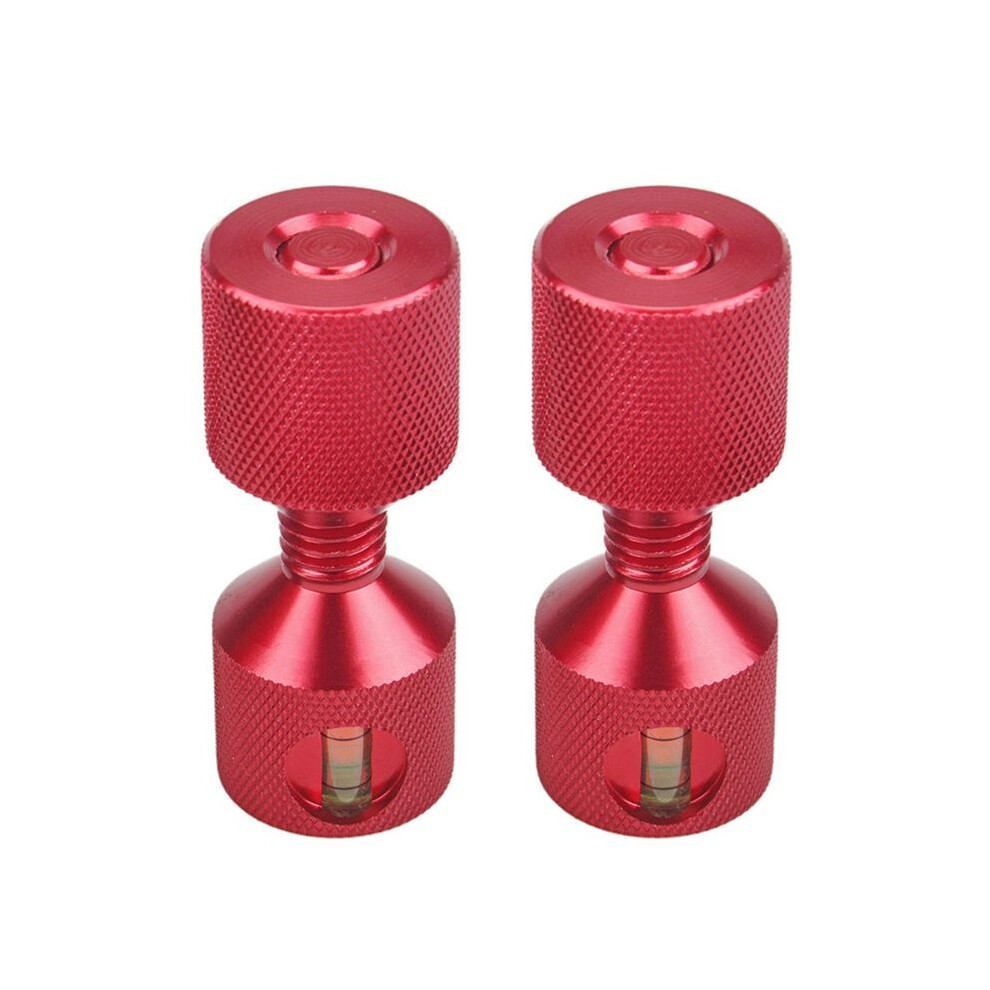 Two Hole Pins Set 1-1/8Inch Aluminum 6061 2 Hole Flange Alignment Pin With Level Red 6031416510481