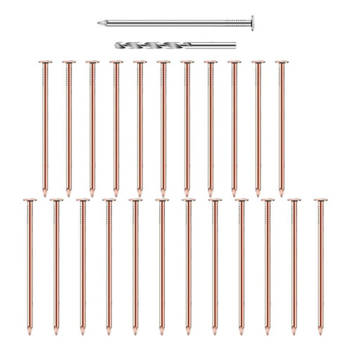 25Pcs Coppers Nails Tree Stump KillersBulk Stump Removal Spikes Hardware Nails for Trees Removing Stumps 2