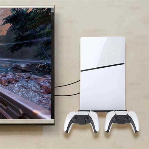 Wall Mount Bracket with Controller Holder - Compatible with Slim Digital and Disc Editions 1