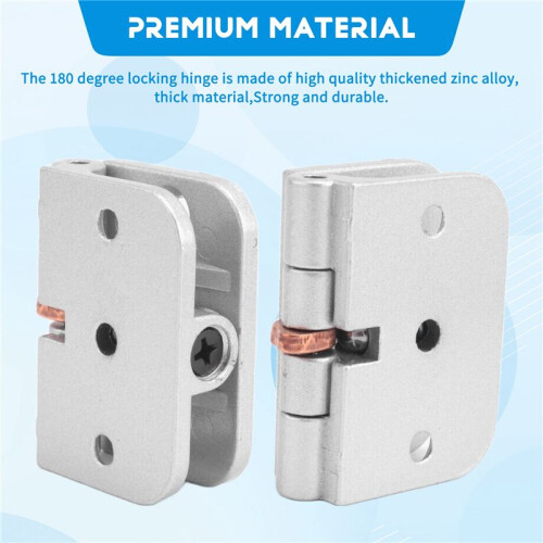 Adjustable 180 Degree Hinge, Locking Hinge Folding Hinge, Adjustable Door Hinge, Leaf Table Hinge, 4PCS 2