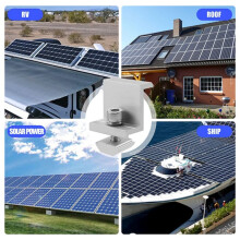 Solar Panel Mounting Brackets,8pcs Aluminum Solar Panel End Clamp 30-45mm Adjustable H, Solar Panel Mount for Metal Roof