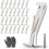 28-Pack Concealed Gutter Brackets, Sturdy Rain Gutter Brackets with Screws and Clamps for K-Type Vinyl Gutters 2