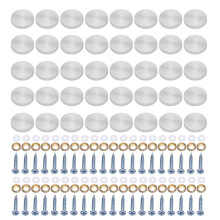 40er-Pack Glasschrauben, Schraubenabdeckungen Aus Edelstahl, Kappen, Dekorative Befestigungselemente, Möbelbefestigung für Heimdekorationen, Silber