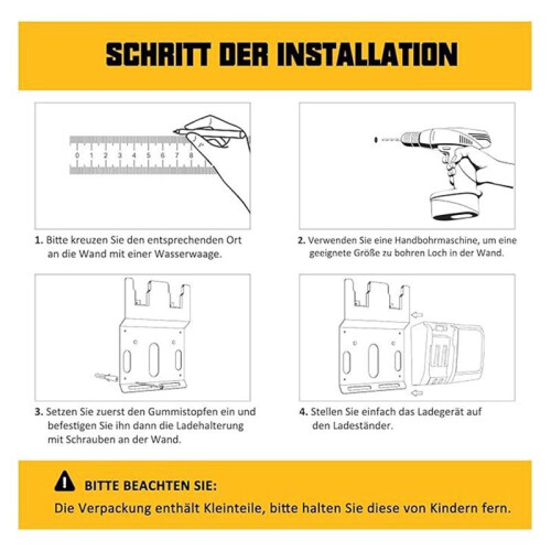 Support Mural Multifonctionnel pour Chargeur de Batterie pour  20 V DCB115 2