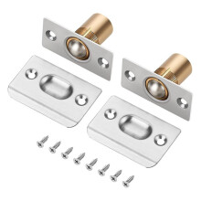 Adjustable Door Catch, Closet Bearing Door , Drive Closing Door for Interior Doors 4 Pack Silver