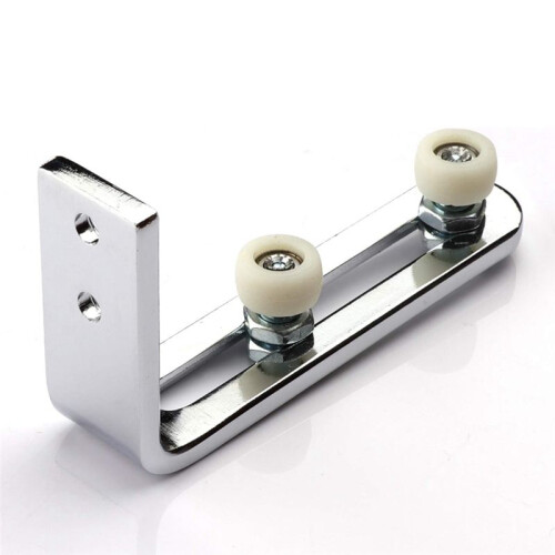 Barn Door Floor Guides, Bottom Flooring Frame Support with Smooth, Quiet Bearings, Adjustable Roller Sliding Stay 2