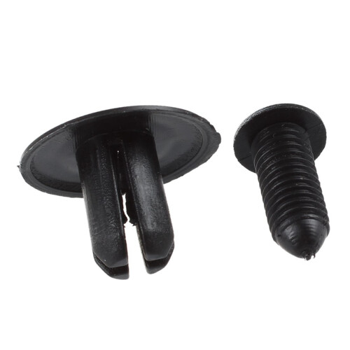 45 Pcs Push in Expanding Screw Panel Clips Plastic Rivet Black 8Mm Hole & 32Mm Long