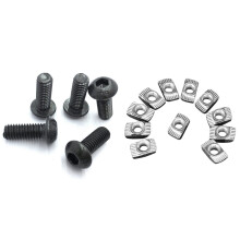 100 Pcs M5 Hammer Nut T Fastener Sliding Nut & 50 Pcs M5X8Mm Button  Hex Socket Cap Screw Bolt