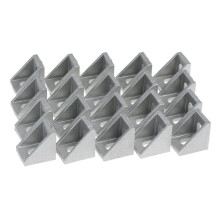 50 Pcs M5 T Sliding Nut Zin-Plated Carbon Steel T Sliding Nut & 20 Pcs Corner Fitting Angle Connector Bracket