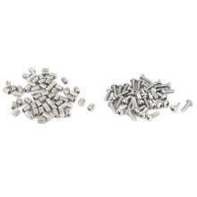 60Pcs M2x4mm Phillips Round Screws Bolt with 50Pcs M3X4mm Hex Socket Set Cap Point Grub Screws