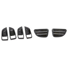 Car Door Handle Bowl Protector Cover Trim Moldings Car Styling with 2Pcs Interior Front Upper Air Vent Outlet Cover Trim