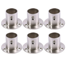 6X Closet Wardrobe 22mm Dia Pipe Hanging Rail Rod End Support Bracket