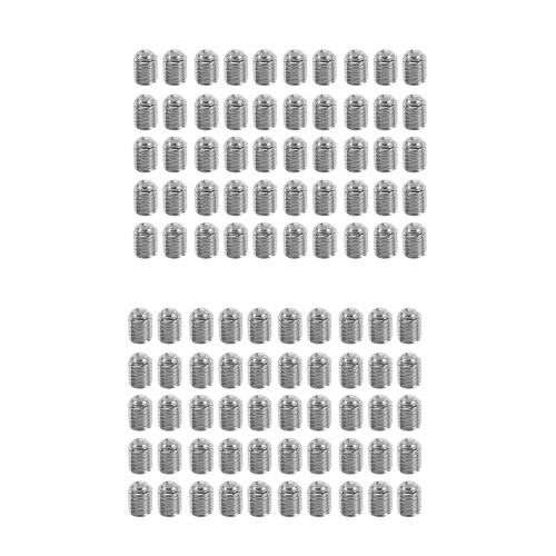 M3 x 4mm Acero Inoxidable Hexagonal Socket Set Cap Point Grub Screws 100Pcs
