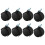 8Pcs 6mm Threaded Stem 40mm Dual Wheel Rotatable Caster Black 1
