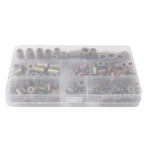 Threaded Inserts Nuts, Wood Insert Assortment Tool Kit, M4/M5/M6/M8 Furniture Screw Inserts Bolt Fastener(495 PCS) 2