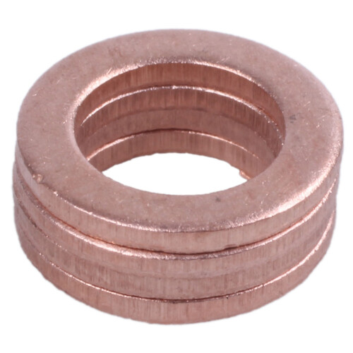 100 Pcs Copper Crush Washer Flat Seal Ring Fitting 6mm X 10mm X 1mm 1