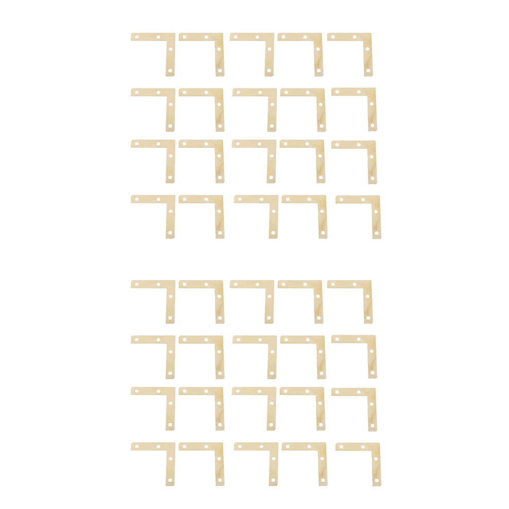 40 Pcs 51Mm Flat Corner Right 90Âº Angle Bracket Repair Plate Fixing Brace 4713607116529