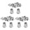60 Pcs 304 Stainless Steel Rivet Nut Rivnut Insert Nutsert M6X15mm 1