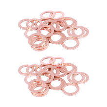 40Pcs 12mm X 18mm X 1.5mm Copper Flat Washer Ring Sealing Fitting