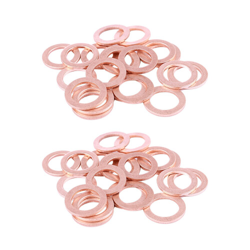40Pcs 12mm X 18mm X 1.5mm Copper Flat Washer Ring Sealing Fitting 1