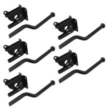5X Self Locking Gate  Automatic Heavy Force Lever Fence Gate Lock for Wood Fence Gate Door Latches Steel Black