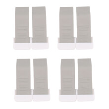 8 Pack Set Premium Heavy Duty Door Stop Rubber Wedge with Decorative Storage Holder-Perfect Doorstop(Gray)