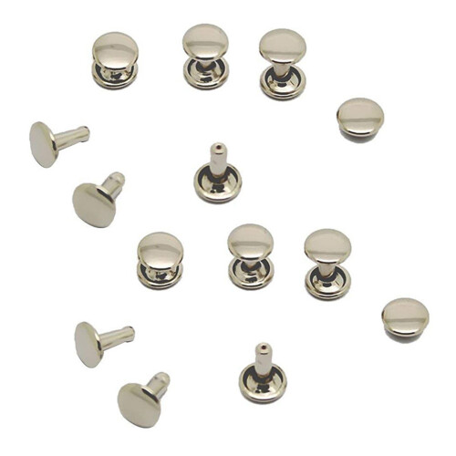 200Pcs DIY Rivet Rivet Rivet Metallplatte - Silber