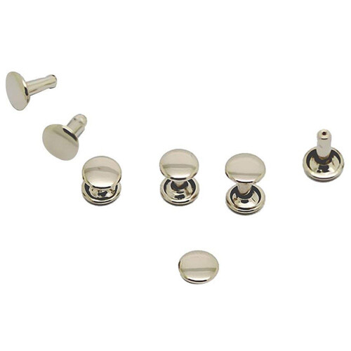 200Pcs DIY Rivet Rivet Rivet Metallplatte - Silber 1