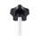 6pcs M8 x 40mm Screws Star  Wing Screw Clamp Knob Handle Black 8